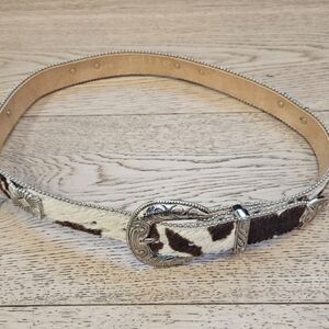 Vintage cowhide-style western belt from Elite Fresno, California M